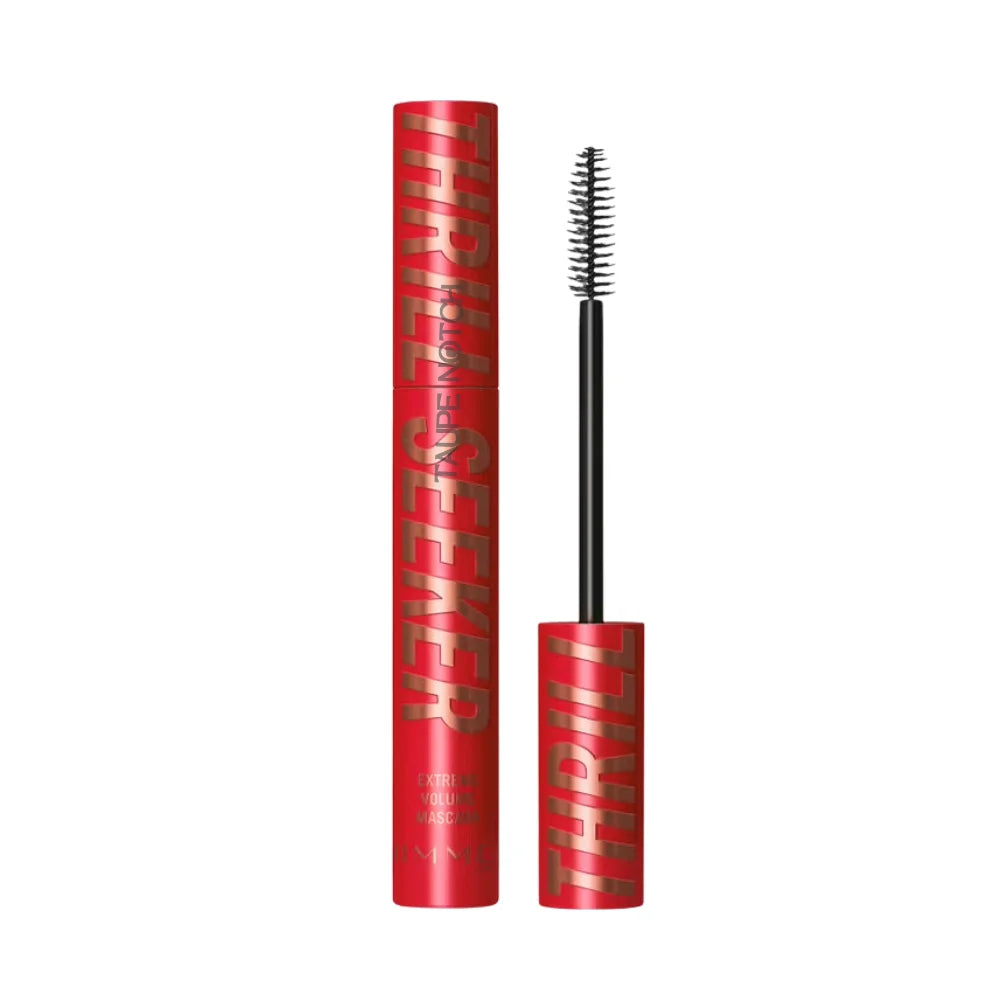 Rimmel Thrill Seeker Extreme mascara tube with wand, black bristles