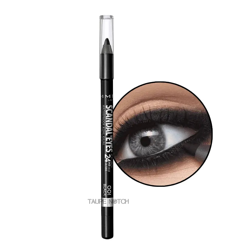 Rimmel Scandaleyes Waterproof Kohl Kajal 001 Black, Rimmel Scandaleyes Kajal, rimmel kajal, rimmel kajal price in Bangladesh, Rimmel Scandaleyes Waterproof Kohl Kajal, Rimmel eyeliner black, long-lasting waterproof kohl pencil, smudge-proof eyeliner, bold eye makeup.