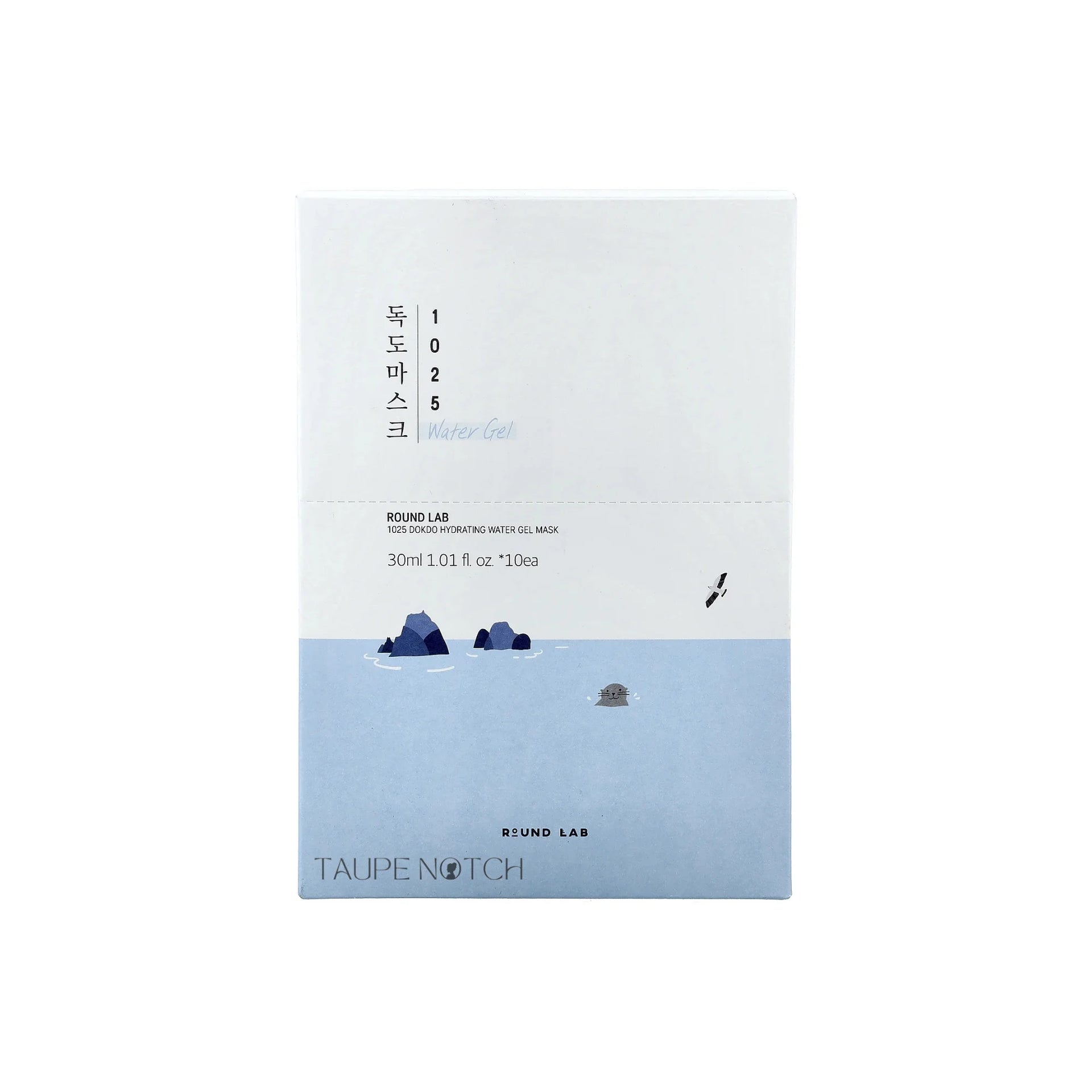 Round Lab TAUPE NOTCH water gel sheet mask box, 1 sheet package