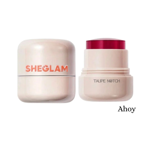 Hydrating lip & blush tint jar with red cap, shade Ahoy