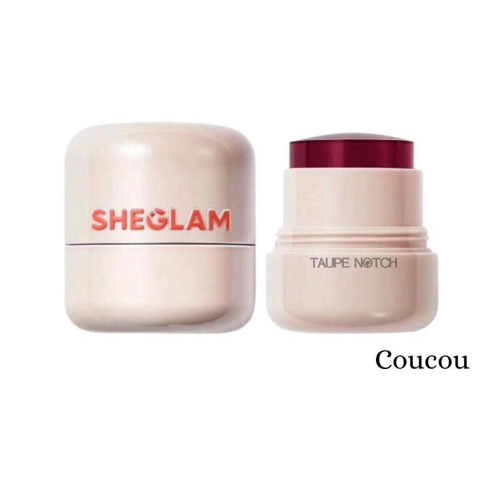 Hydrating lip & blush tint jar with burgundy cap, shade Coucou