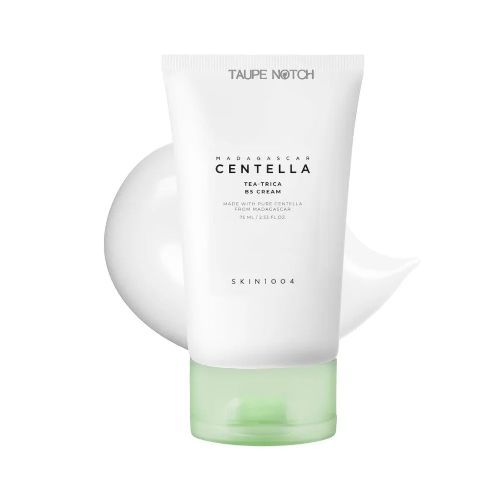 SKIN1004 tea-trica B5 cream tube with white cap and light green base