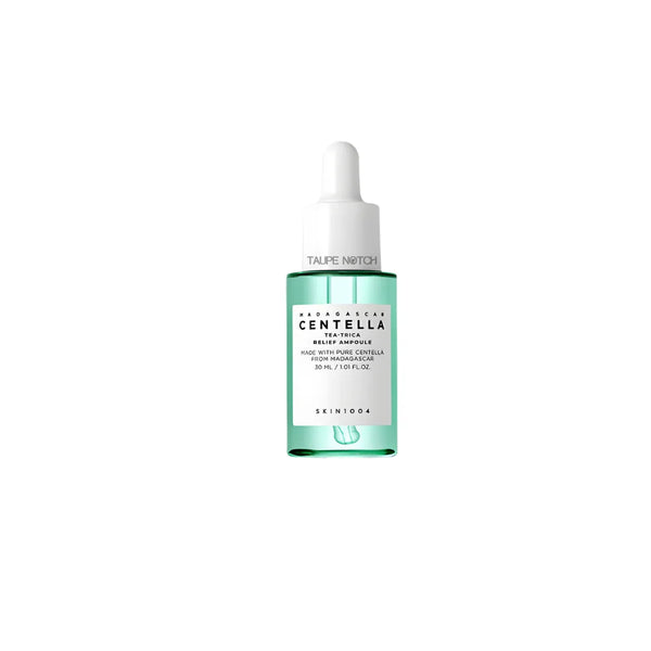 Tea-Trica relief ampoule, 30 ml, green glass bottle with white dropper cap