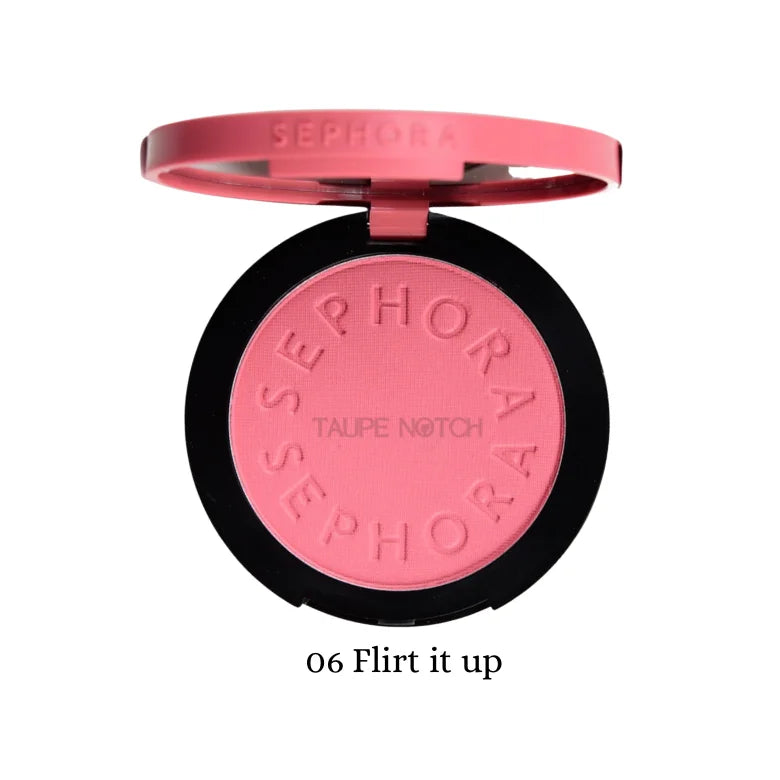 Powder blush compact, pink rose shade 06 Flirt it up