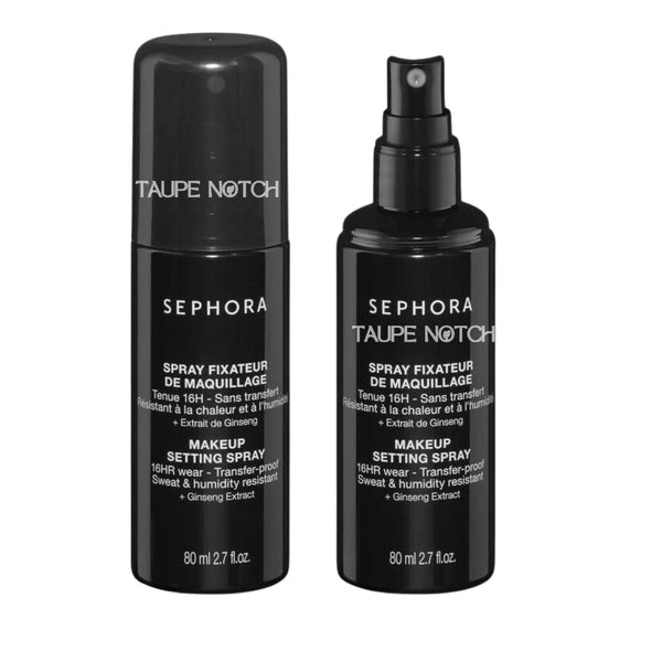 Black makeup setting spray bottle with fine mist pump, 80 ml