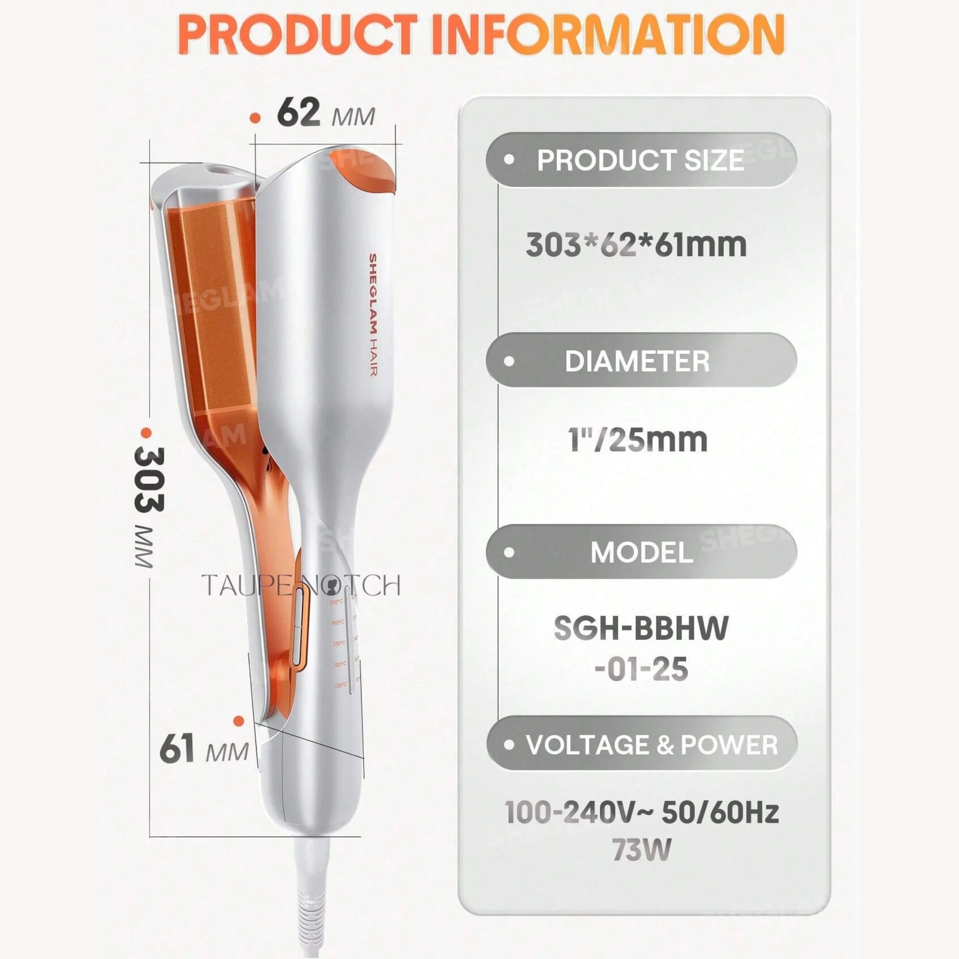 Sheglam Beach Babe Hair Waver 25mm EU Plug