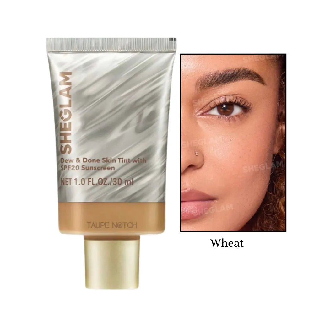 Sheglam dew & done skin tint price in bangladesh, Sheglam sunscreen, Sheglam skin tint, Sheglam dew sunscreen, Sheglam foundation, Sheglam skin tint wheat, Taupe notch, Top notch, Go go gorgeous 