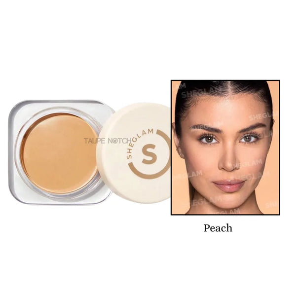 Foundation balm compact with open cream balm, Peach shade