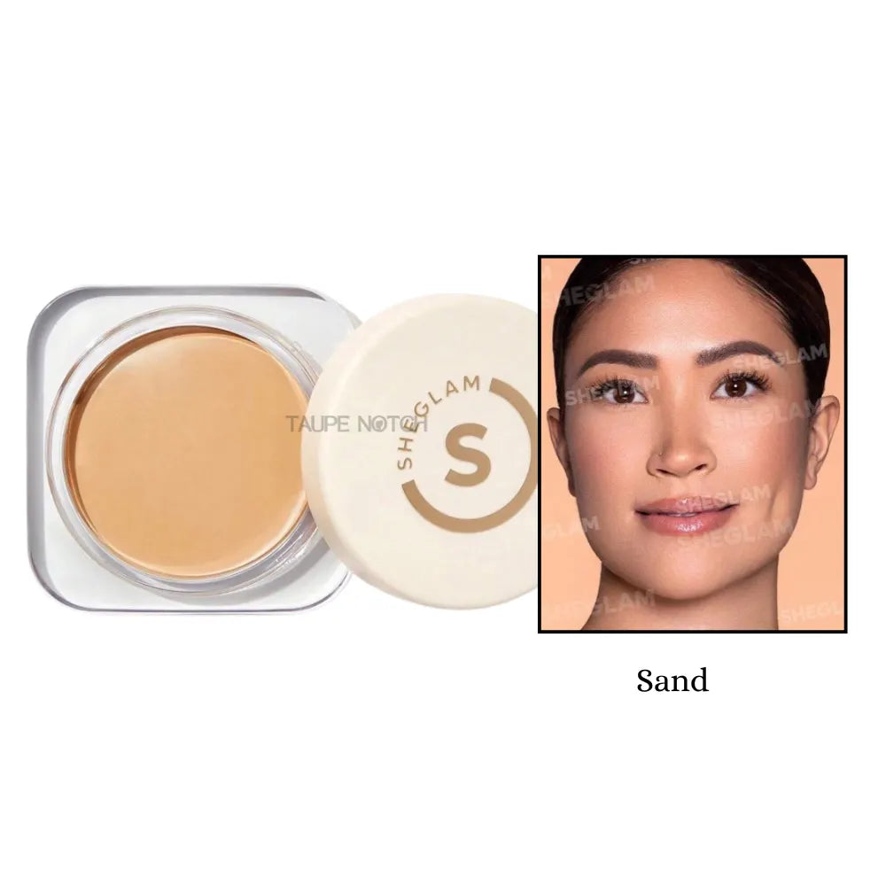 Foundation balm compact with open cream balm, Sand shade