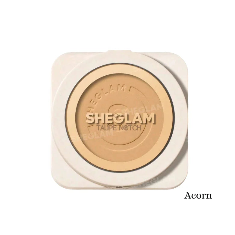 Sheglam high coverage powder foundation compact in Acorn shade
