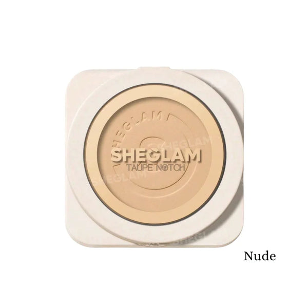 Sheglam high coverage powder foundation compact in Nude shade