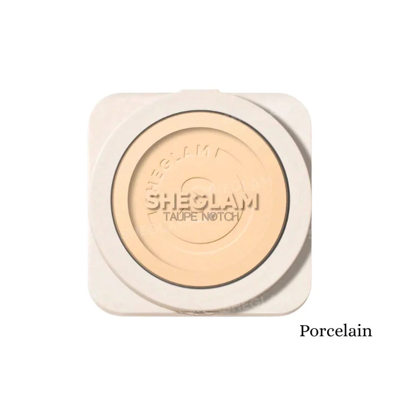 Sheglam high coverage powder foundation compact in Porcelain shade