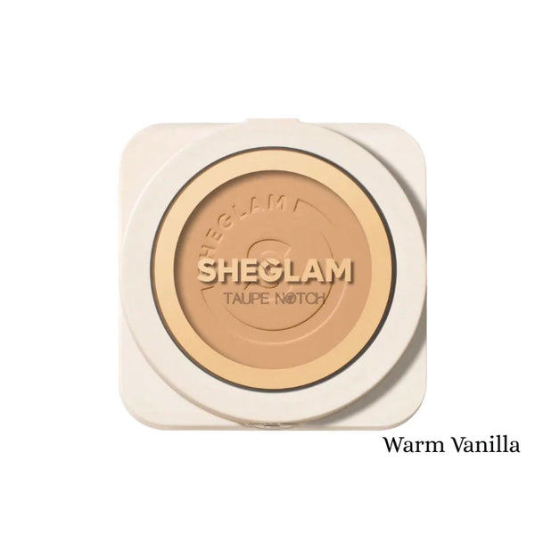 Sheglam high coverage powder foundation compact in Warm Vanilla shade