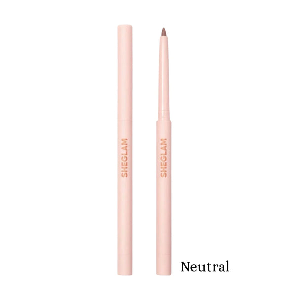 Neutral lip liner pencil set, pink barrels with brown-tan tips (2)