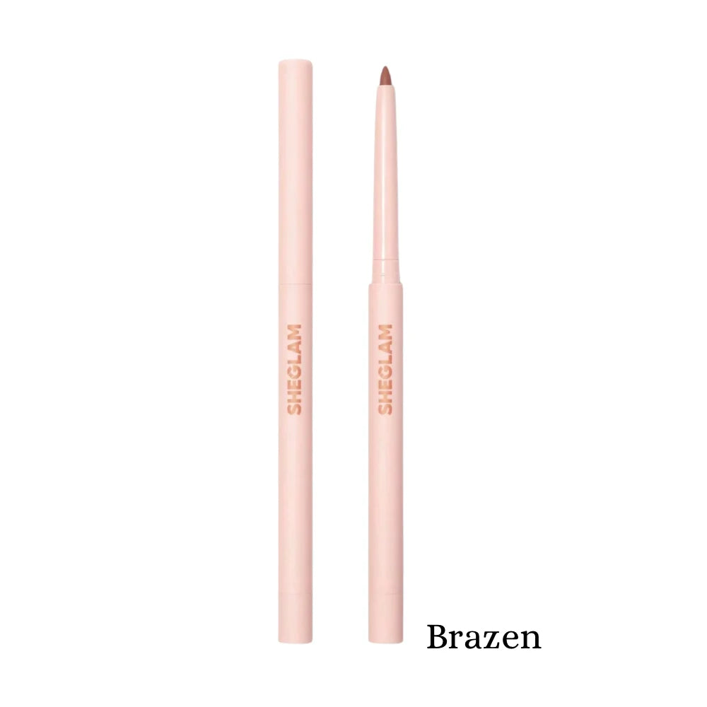 Brazen lip liner pencil set, pink barrels with tan-brown tips (2)