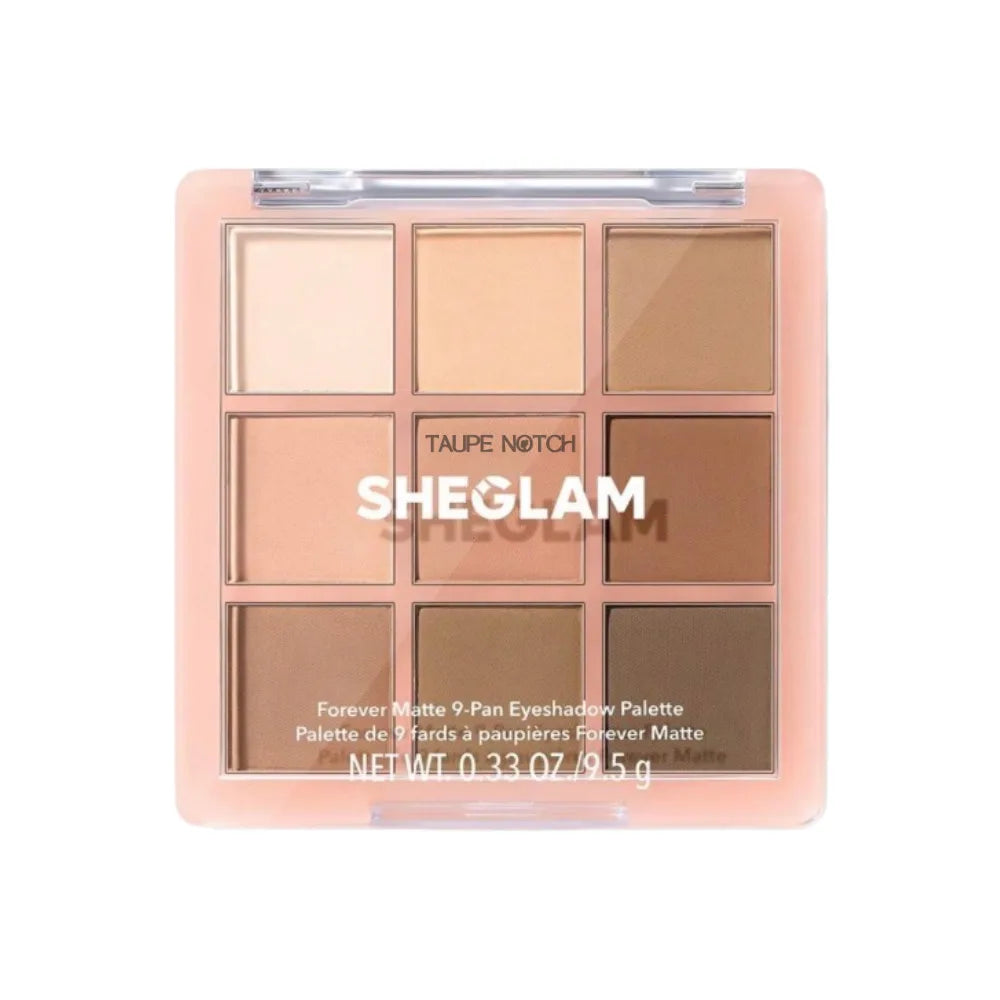 Sheglam Forever Matte 9-pan eyeshadow palette with nine matte nude and brown shades