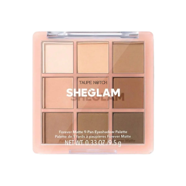 Sheglam Forever Matte 9-pan eyeshadow palette with nine matte nude and brown shades