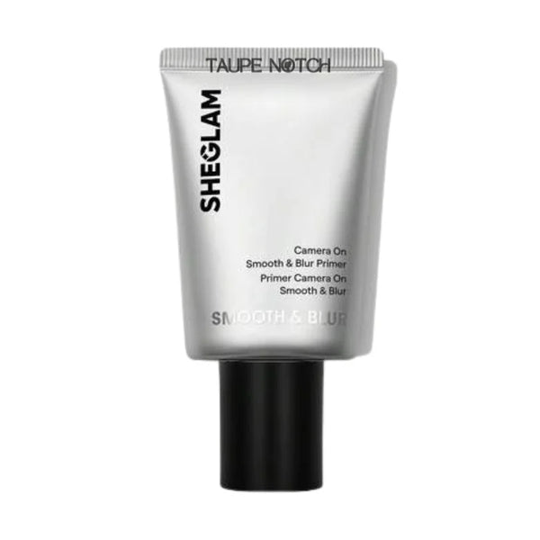 Smooth & Blur primer squeeze tube with dark cap, light cream label