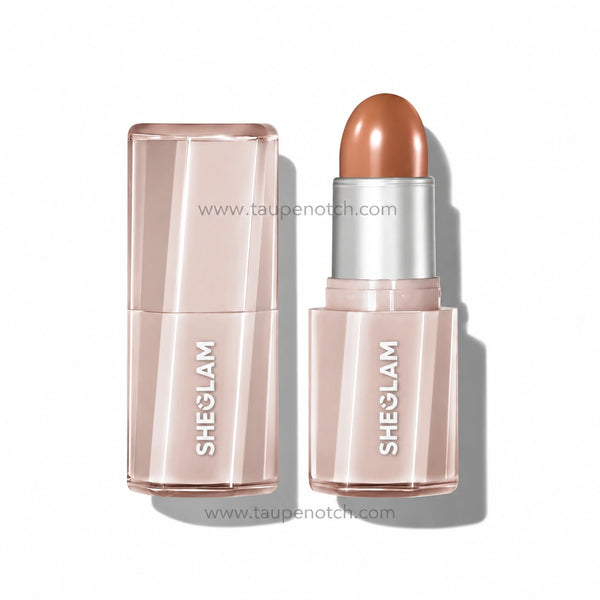 Sheglam buttery buff & bronzer stick with bronze cap and transparent base