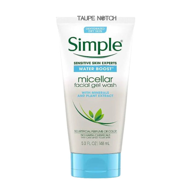 Micellar facial gel wash, white tube with blue base, 5.0 fl oz (148 mL)