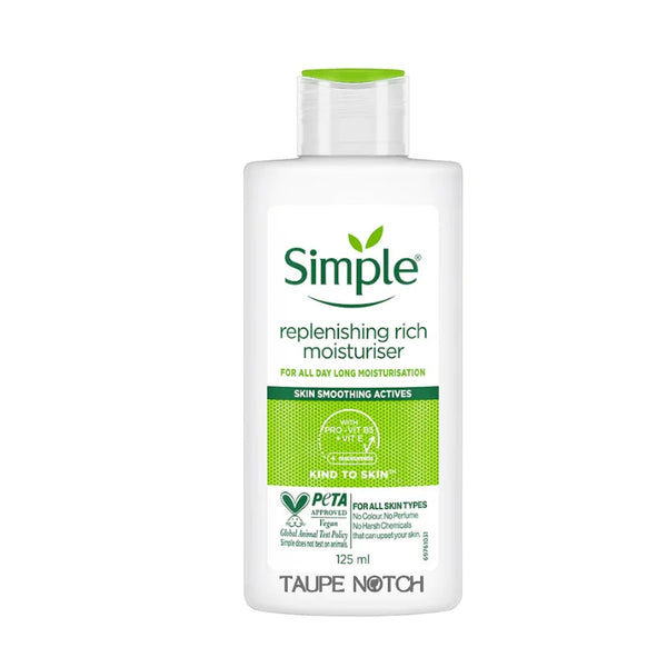 Simple Replenishing Rich Moisturiser Price in bangladesh , Simple Replenishing Rich Moisturiser , simple moisturiser for dry skin, simple rich moisturiser, simple skincare bd, simple skin care from UK, 100% orginal products in bangladesh,authentic Makeup store in bangladesh, sephora in Bangladesh, taupe notch, go go gorgeous. 