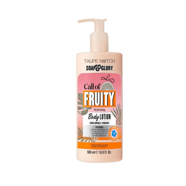 Soap & Glory Call of Fruity hydrating body lotion bottle with pump, 500 ml