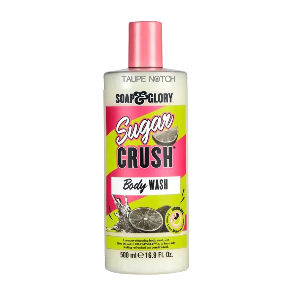 Soap & Glory Sugar Crush body wash, 500ml bottle with pink pump