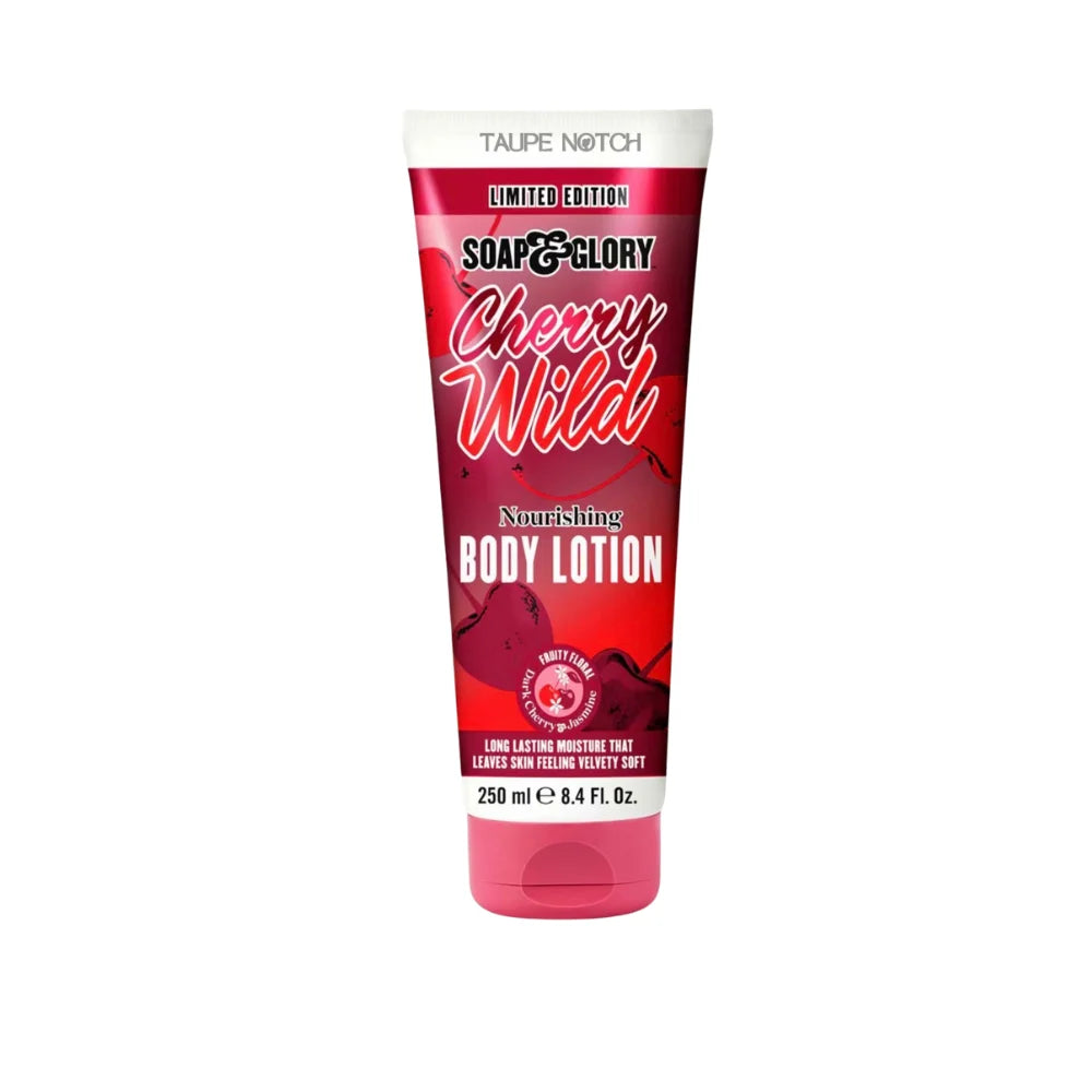 Body lotion tube with red cherry Wild label, 250 ml