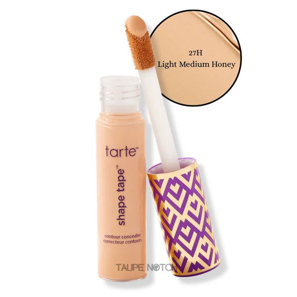 Tarte Shape Tape concealer in 27H Light Medium Honey with doe-foot applicator