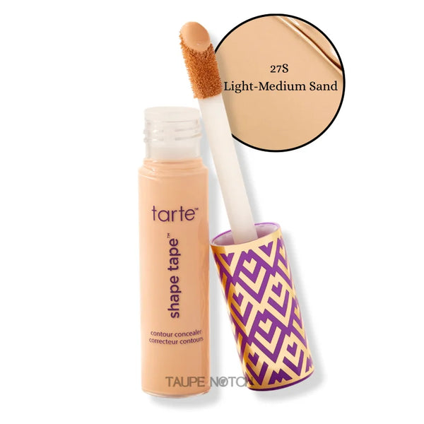 Shape Tape concealer, shade 27S Light-Medium Sand with doe-foot applicator tip