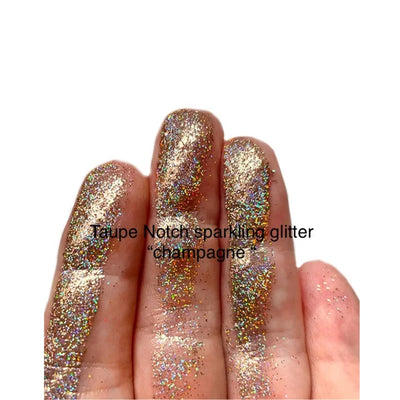 Taupe Notch Sparkling Glitter - Champagne