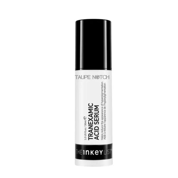 Tranexamic acid serum bottle (30 ml) with black cap and white label