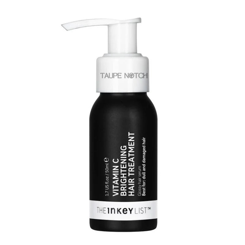 Vitamin C brightening hair treatment bottle with pump, black and white, 50 ml