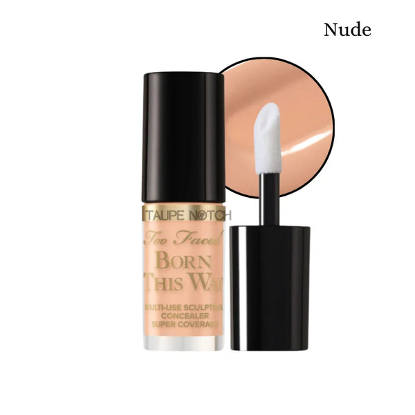 Too Faced Born This Way concealer shade Nude with doe-foot applicator.