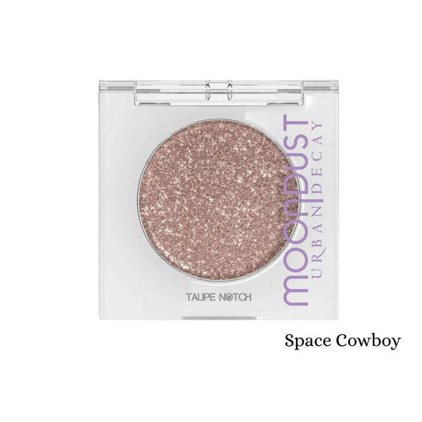 Glitter eyeshadow pan (Space Cowboy) rosy rose-gold sparkle in clear compact