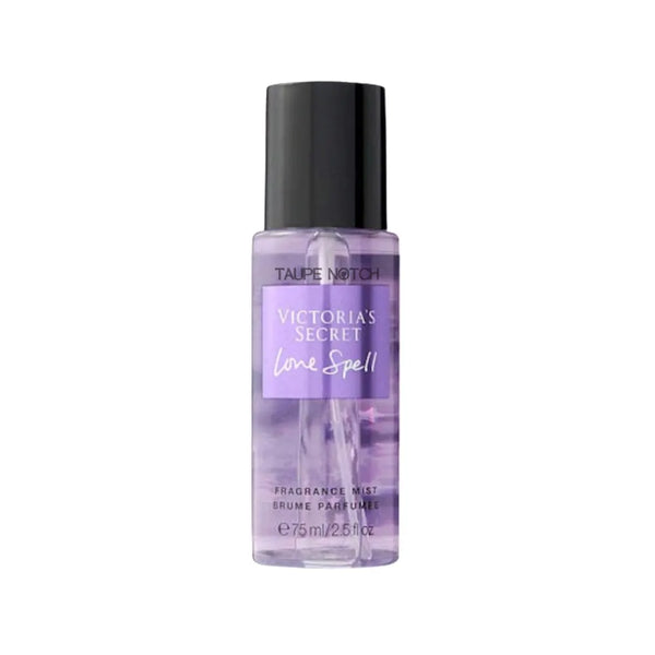 Victoria's Secret Love Spell fragrance mist bottle, black cap, purple 75 ml