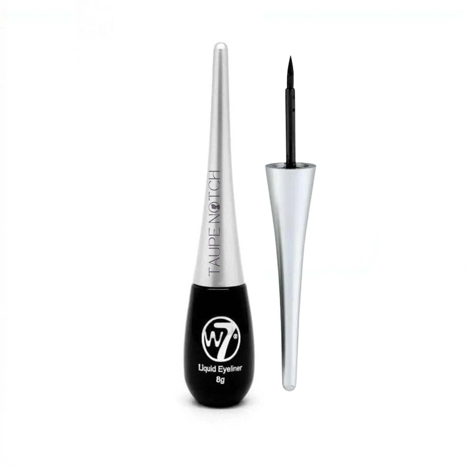 W7 liquid eyeliner pot with brush applicator, Taupe Notch shade