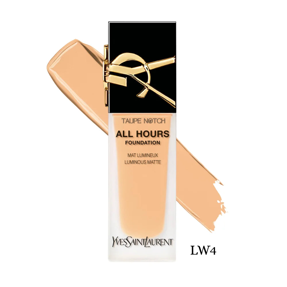 YSL All Hours Foundation lw4 price in bangladesh,Ysl matte foundation,Ysl all hour foundation,Ysl all hour matte foundation lw4,authenic cosmetics store in bangladesh, 100% original product in bangladesh, taupe notch, go go gorgeous, lavishta. sephora in bangladesh. 