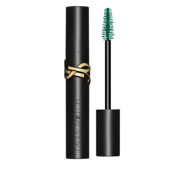 YSL Lash Clash mascara with green bristle wand and gold ribbon detail