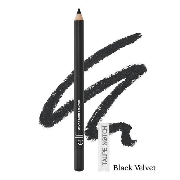 Smoky kohl eyeliner pencil with Black Velvet swatch