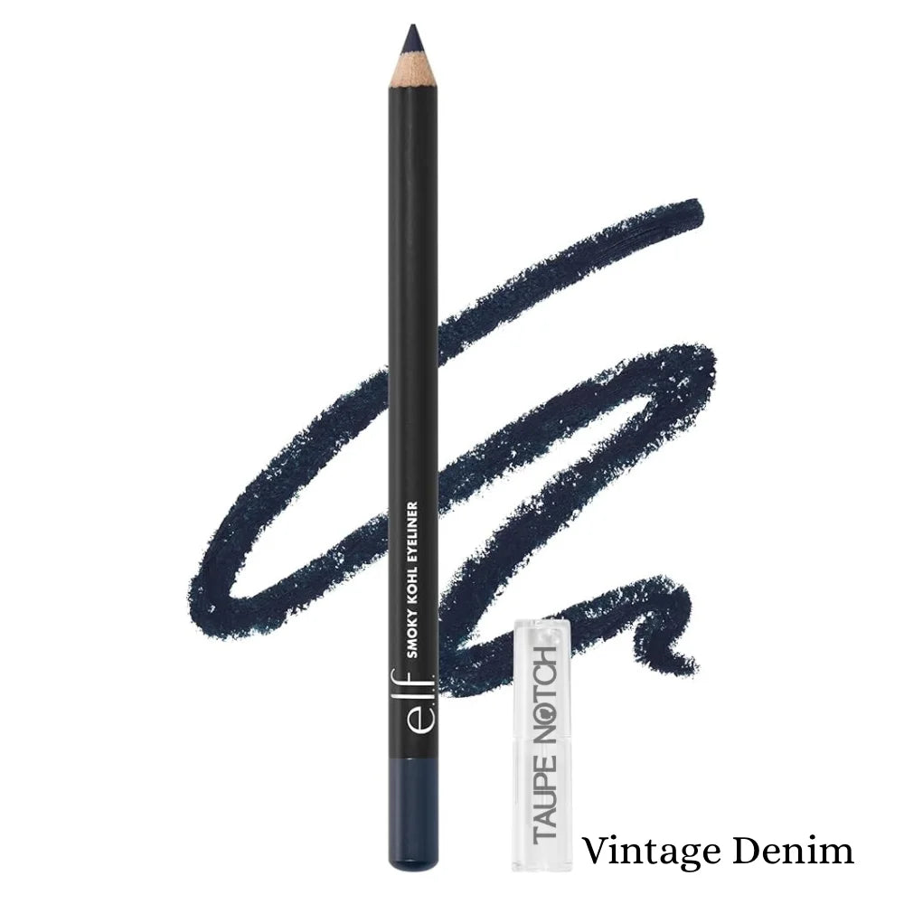 Smoky kohl eyeliner pencil with Vintage Denim swatch