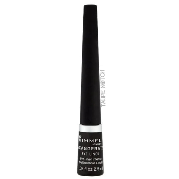 Rimmel Exaggerate liquid eyeliner bottle, black ink
